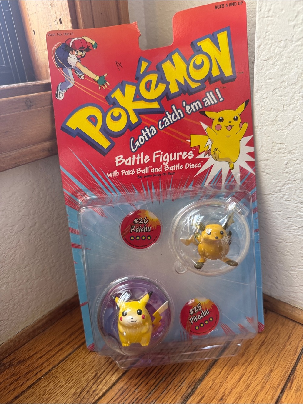 VTG 1999 Hasbro Pokemon Battle Figures Sealed Pikachu Raichu Pack Rare